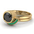 Bezel Black Diamond Bridal Set - Emerson No. 22